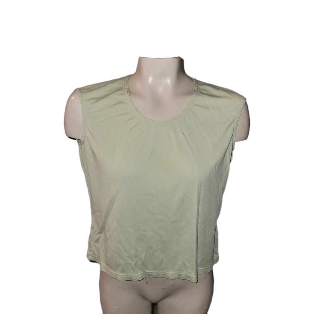 Ann Taylor M Silk Blend‎ Tank Top Mint Green Contemporary Mature Classic Momcore